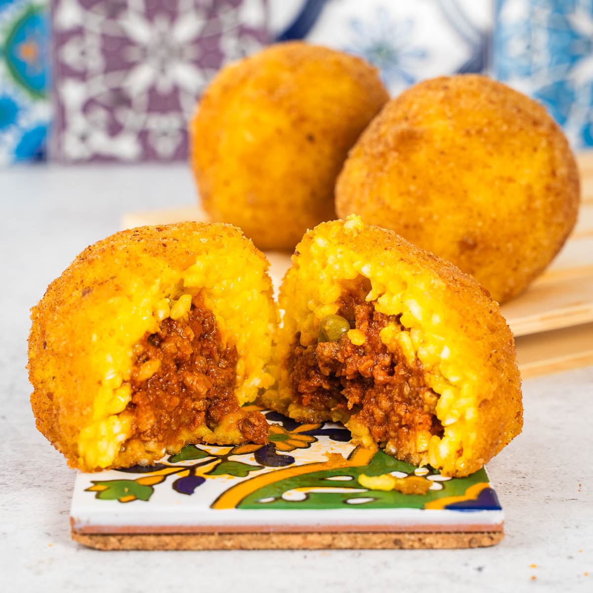 Sicilian Arancine Alla Carne "Meat Riceballs" 4-7oz ( ready to cook) Made in Sicily